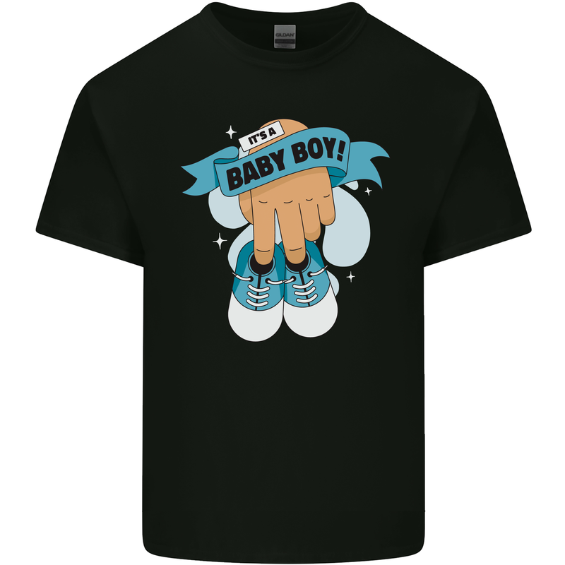 A Baby Boy Gender Reveal Christening Pregnancy Kids T-Shirt Childrens Black