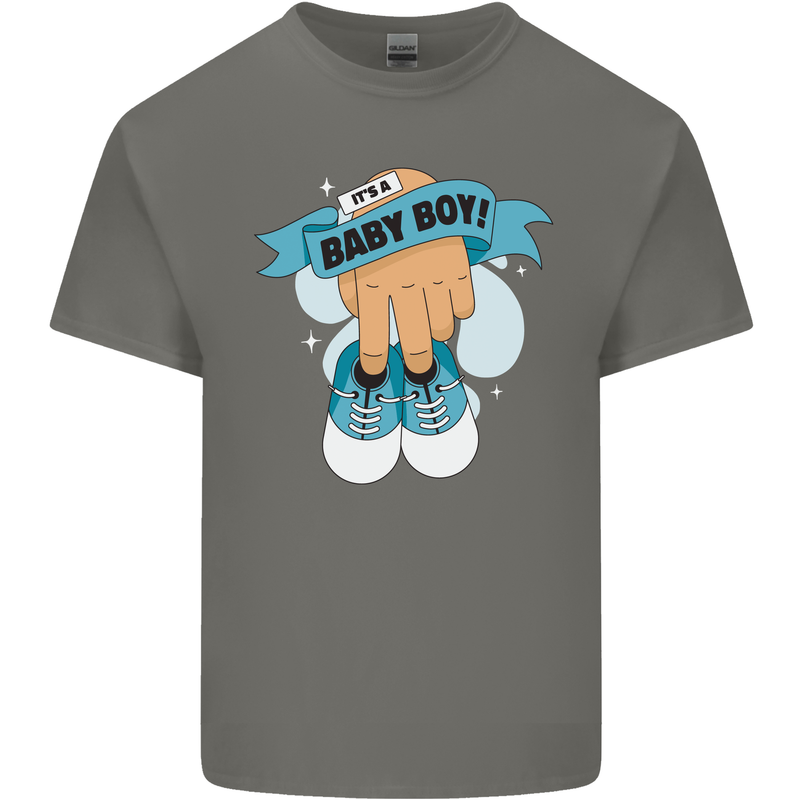A Baby Boy Gender Reveal Christening Pregnancy Kids T-Shirt Childrens Charcoal