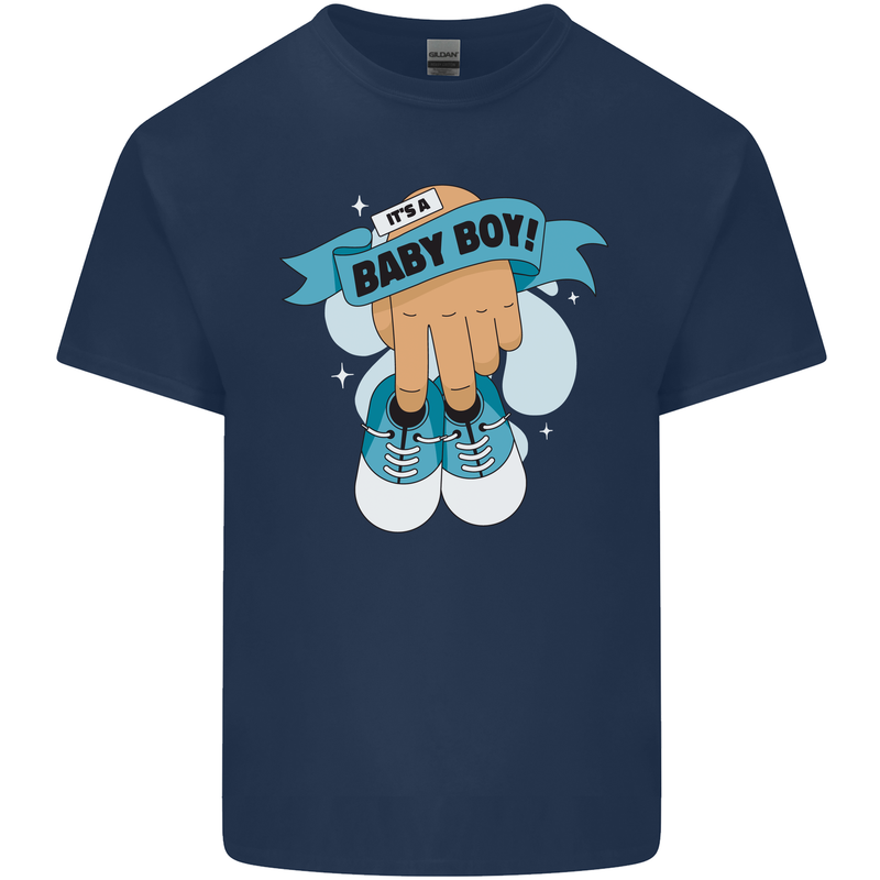 A Baby Boy Gender Reveal Christening Pregnancy Kids T-Shirt Childrens Navy Blue