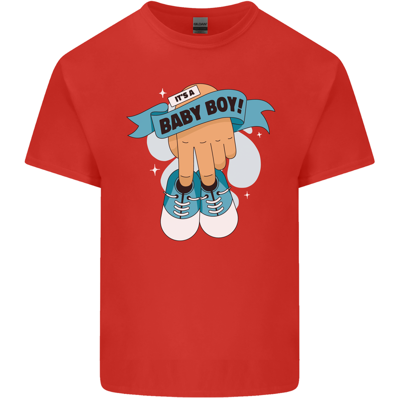 A Baby Boy Gender Reveal Christening Pregnancy Kids T-Shirt Childrens Red