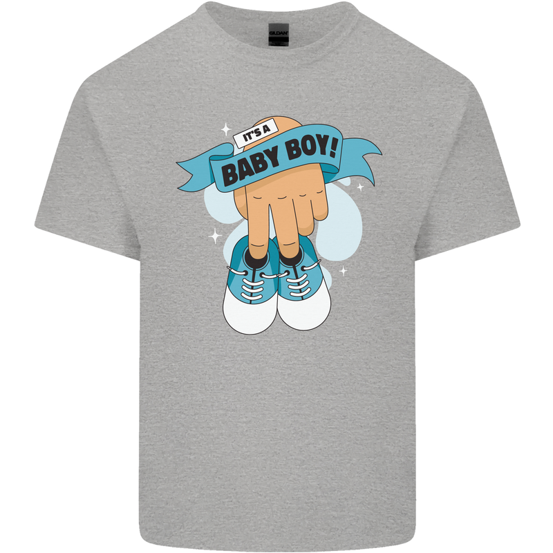 A Baby Boy Gender Reveal Christening Pregnancy Kids T-Shirt Childrens Sports Grey