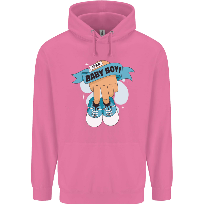 A Baby Boy Gender Reveal Christening Pregnancy Mens 80% Cotton Hoodie Azelea