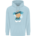 A Baby Boy Gender Reveal Christening Pregnancy Mens 80% Cotton Hoodie Light Blue