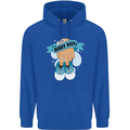 A Baby Boy Gender Reveal Christening Pregnancy Mens 80% Cotton Hoodie Royal Blue