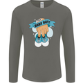 A Baby Boy Gender Reveal Christening Pregnancy Mens Long Sleeve T-Shirt Charcoal