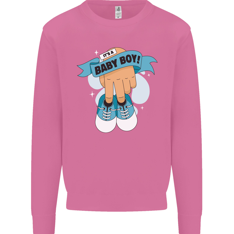 A Baby Boy Gender Reveal Christening Pregnancy Mens Sweatshirt Jumper Azalea