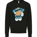 A Baby Boy Gender Reveal Christening Pregnancy Mens Sweatshirt Jumper Black