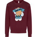 A Baby Boy Gender Reveal Christening Pregnancy Mens Sweatshirt Jumper Maroon