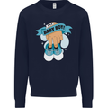 A Baby Boy Gender Reveal Christening Pregnancy Mens Sweatshirt Jumper Navy Blue