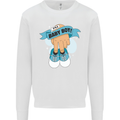 A Baby Boy Gender Reveal Christening Pregnancy Mens Sweatshirt Jumper White