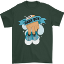 A Baby Boy Gender Reveal Christening Pregnancy Mens T-Shirt 100% Cotton Forest Green