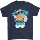 A Baby Boy Gender Reveal Christening Pregnancy Mens T-Shirt 100% Cotton Navy Blue
