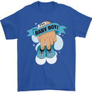 A Baby Boy Gender Reveal Christening Pregnancy Mens T-Shirt 100% Cotton Royal Blue