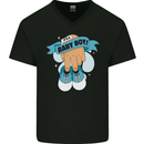 A Baby Boy Gender Reveal Christening Pregnancy Mens V-Neck Cotton T-Shirt Black