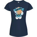 A Baby Boy Gender Reveal Christening Pregnancy Womens Petite Cut T-Shirt Navy Blue