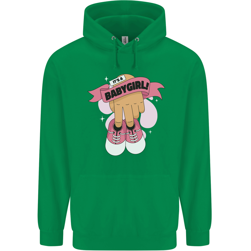 A Baby Girl Gender Reveal Christening Pregnancy Childrens Kids Hoodie Irish Green