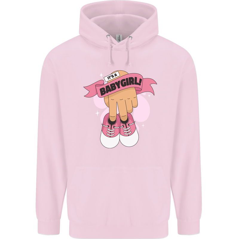A Baby Girl Gender Reveal Christening Pregnancy Childrens Kids Hoodie Light Pink