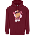 A Baby Girl Gender Reveal Christening Pregnancy Childrens Kids Hoodie Maroon