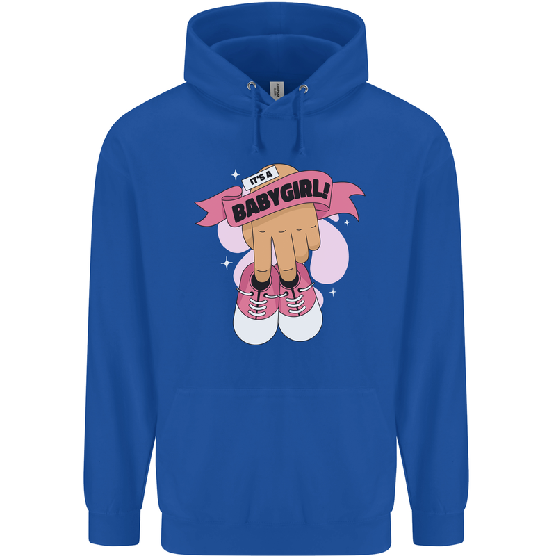 A Baby Girl Gender Reveal Christening Pregnancy Childrens Kids Hoodie Royal Blue
