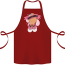 A Baby Girl Gender Reveal Christening Pregnancy Cotton Apron 100% Organic Maroon