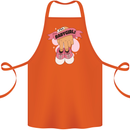 A Baby Girl Gender Reveal Christening Pregnancy Cotton Apron 100% Organic Orange