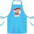 A Baby Girl Gender Reveal Christening Pregnancy Cotton Apron 100% Organic Turquoise