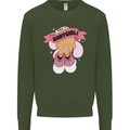 A Baby Girl Gender Reveal Christening Pregnancy Kids Sweatshirt Jumper Forest Green