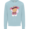 A Baby Girl Gender Reveal Christening Pregnancy Kids Sweatshirt Jumper Light Blue