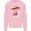 A Baby Girl Gender Reveal Christening Pregnancy Kids Sweatshirt Jumper Light Pink
