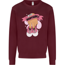 A Baby Girl Gender Reveal Christening Pregnancy Kids Sweatshirt Jumper Maroon