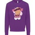 A Baby Girl Gender Reveal Christening Pregnancy Kids Sweatshirt Jumper Purple