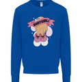 A Baby Girl Gender Reveal Christening Pregnancy Kids Sweatshirt Jumper Royal Blue