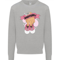 A Baby Girl Gender Reveal Christening Pregnancy Kids Sweatshirt Jumper Sports Grey