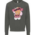 A Baby Girl Gender Reveal Christening Pregnancy Kids Sweatshirt Jumper Storm Grey