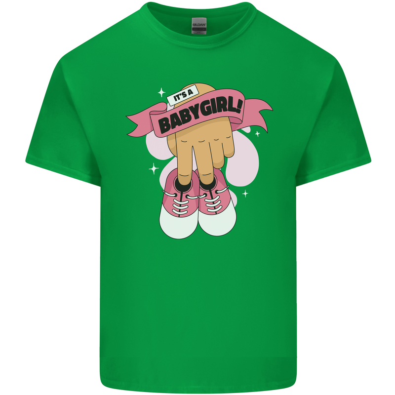 A Baby Girl Gender Reveal Christening Pregnancy Kids T-Shirt Childrens Irish Green
