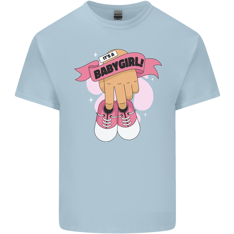 A Baby Girl Gender Reveal Christening Pregnancy Kids T-Shirt Childrens Light Blue