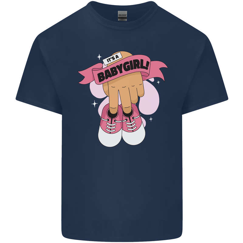 A Baby Girl Gender Reveal Christening Pregnancy Kids T-Shirt Childrens Navy Blue