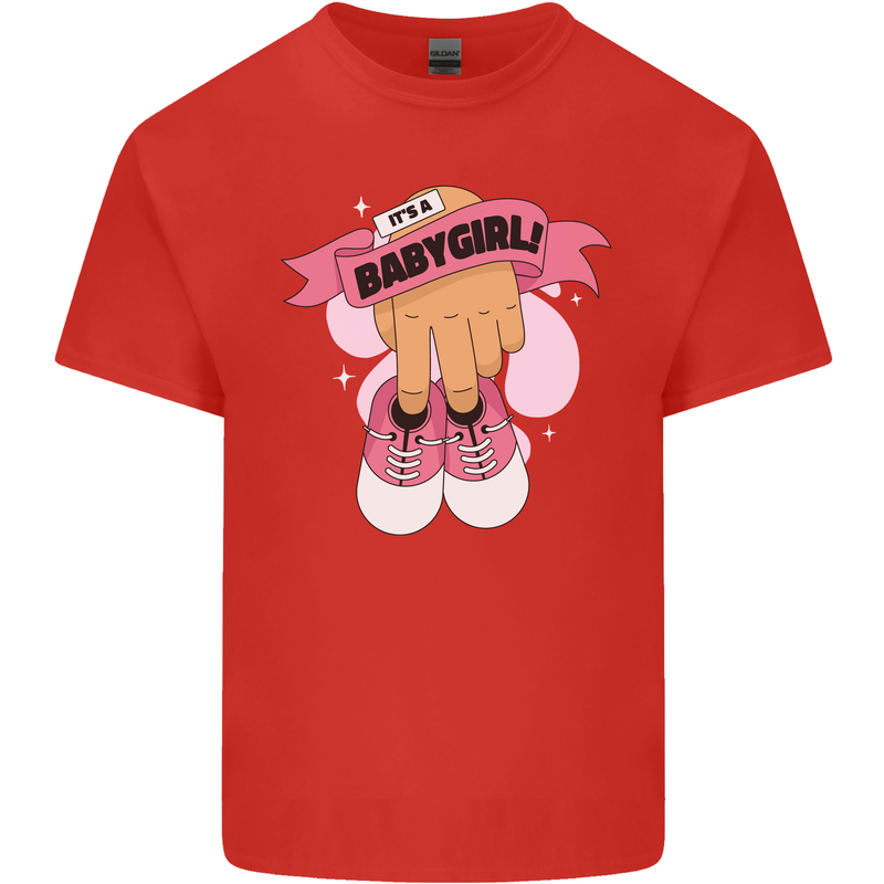 A Baby Girl Gender Reveal Christening Pregnancy Kids T-Shirt Childrens Red