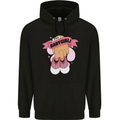 A Baby Girl Gender Reveal Christening Pregnancy Mens 80% Cotton Hoodie Black