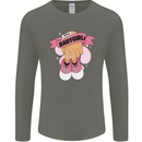 A Baby Girl Gender Reveal Christening Pregnancy Mens Long Sleeve T-Shirt Charcoal