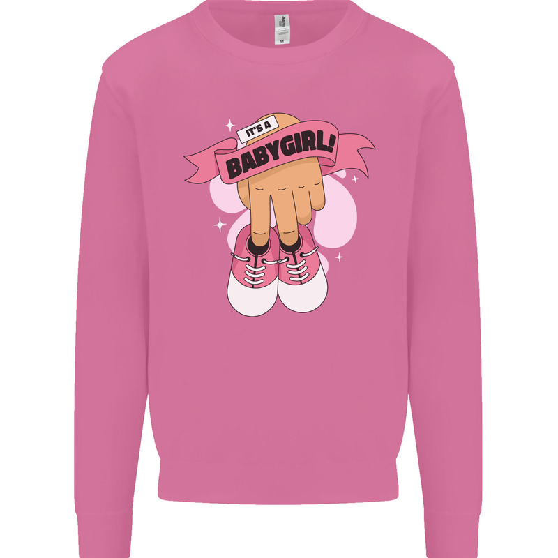 A Baby Girl Gender Reveal Christening Pregnancy Mens Sweatshirt Jumper Azalea