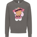 A Baby Girl Gender Reveal Christening Pregnancy Mens Sweatshirt Jumper Charcoal