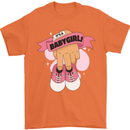 A Baby Girl Gender Reveal Christening Pregnancy Mens T-Shirt 100% Cotton Orange