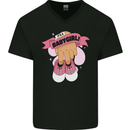 A Baby Girl Gender Reveal Christening Pregnancy Mens V-Neck Cotton T-Shirt Black