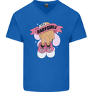 A Baby Girl Gender Reveal Christening Pregnancy Mens V-Neck Cotton T-Shirt Royal Blue