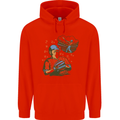 A Baseball Player Childrens Kids Hoodie Bright Red