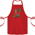 A Baseball Player Cotton Apron 100% Organic Red