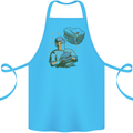 A Baseball Player Cotton Apron 100% Organic Turquoise