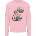 A Baseball Player Kids Sweatshirt Jumper Light Pink