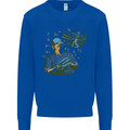 A Baseball Player Kids Sweatshirt Jumper Royal Blue